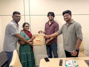 upGrad Chennai Office - student and parents with the counselling team after their study abroad session